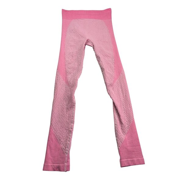Buzz Seamless Womens Cropped Leggings Textured Size S/M Two Tone Pink - Picture 1 of 8